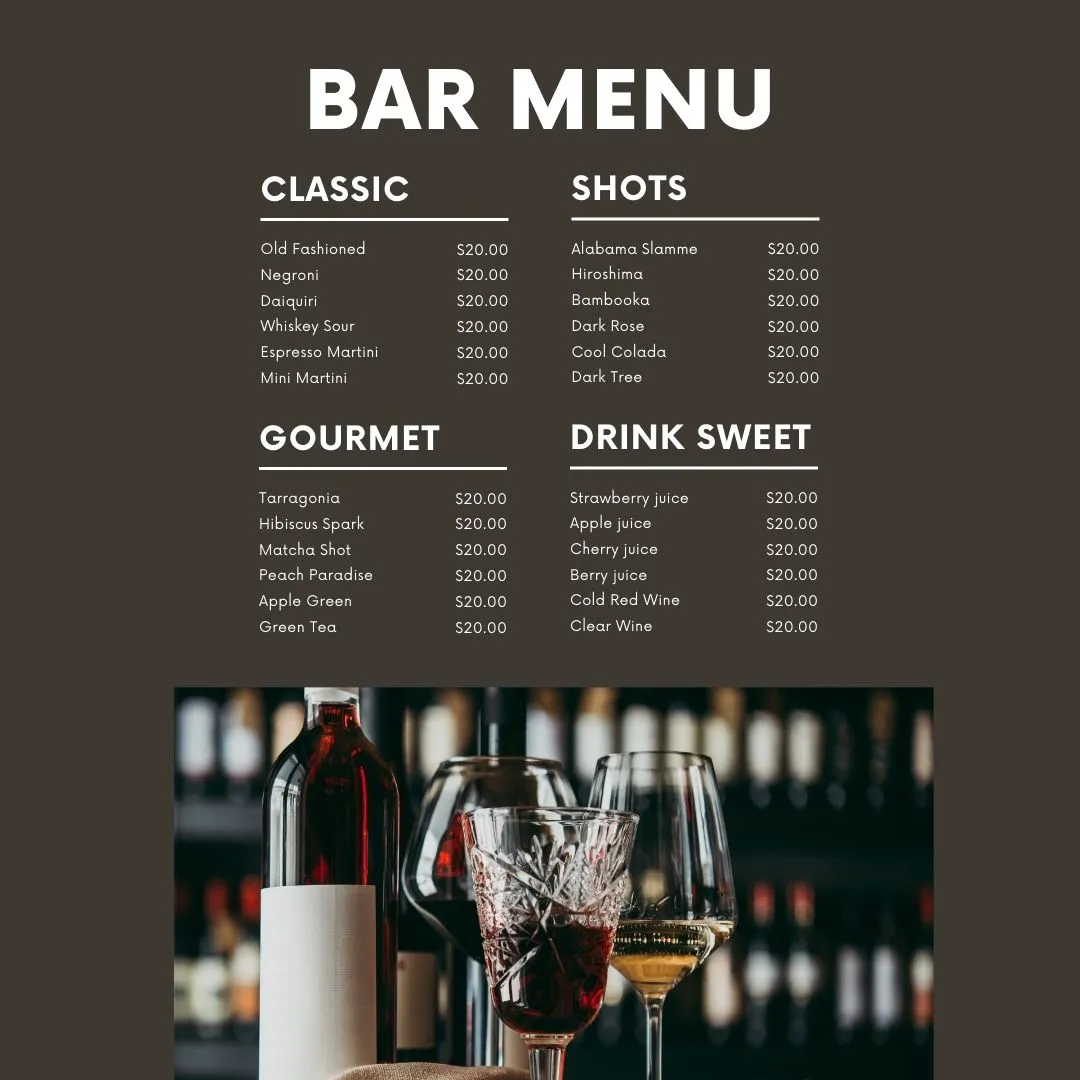I WILL PROVIDE BEST QUALITY MENU CARDS !