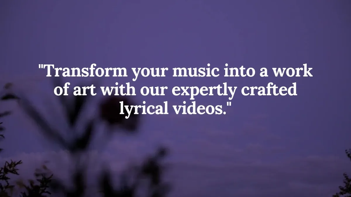 PROVIDE ALL TYPE OF LYRICAL VIDEOS & MOSTION POSTERS.